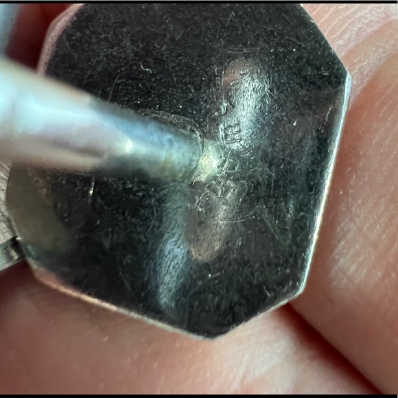 Vintage Swank Silver Tone Octagon Cufflinks - Picture 3 of 4